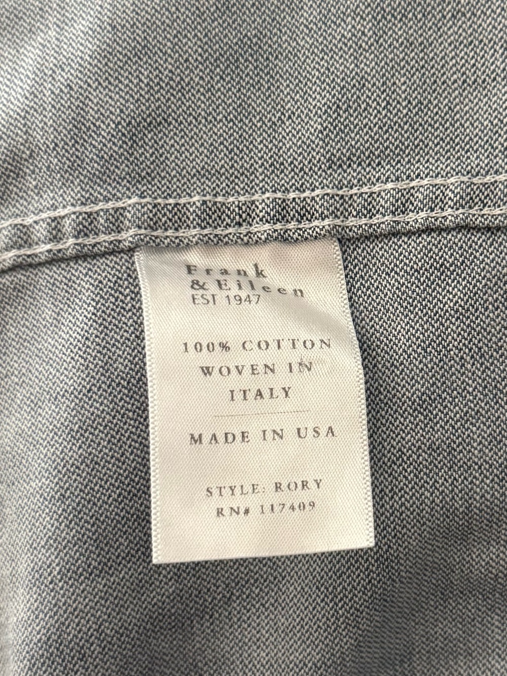Frank & Eileen Rory Denim Maxi Dress Long Sleeve Minimalist Casual Western USA - Picture 13 of 14
